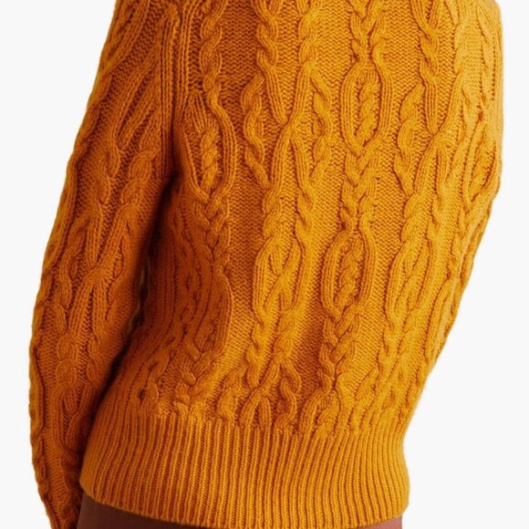 Vince Sweaters - 🔥HOST PICK🔥 Vince Braided Wool & Cashmere Gold Cardigan Size S NWT